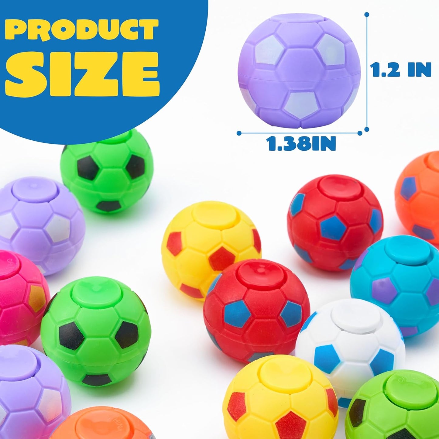 JOYIN 36 Pack Soccer Fidget Spinners, Kids Soccer Party Favors Fidget Toys Bulk, Goodie Bags