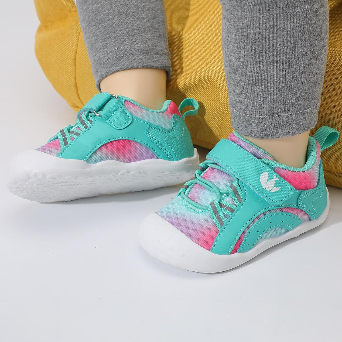 FEETCITY Wide Baby Shoes Boys Girls Baby Barefoot Shoes Breathable Infant Walking Shoe Crib Sock