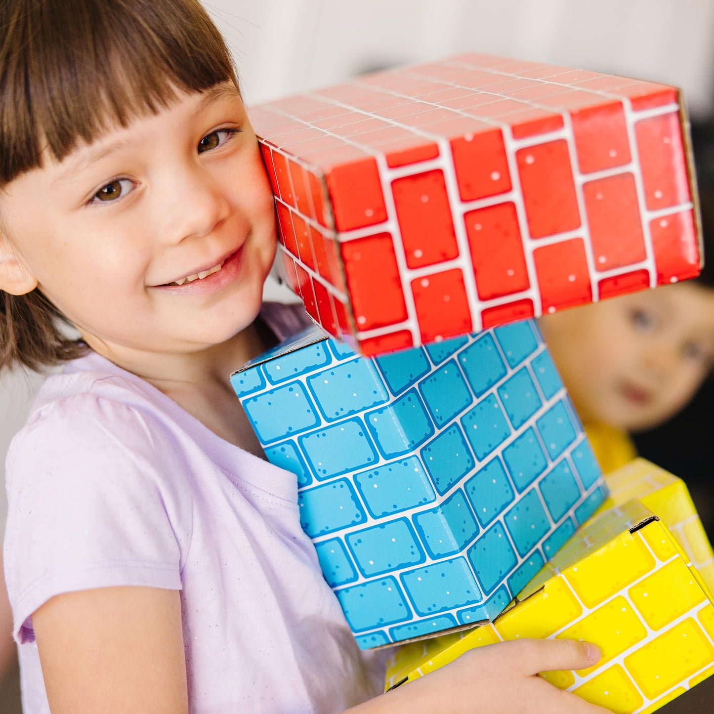 Melissa & Doug Jumbo Cardboard Blocks Building Set (40 pc) - Lightweight Building Toys and