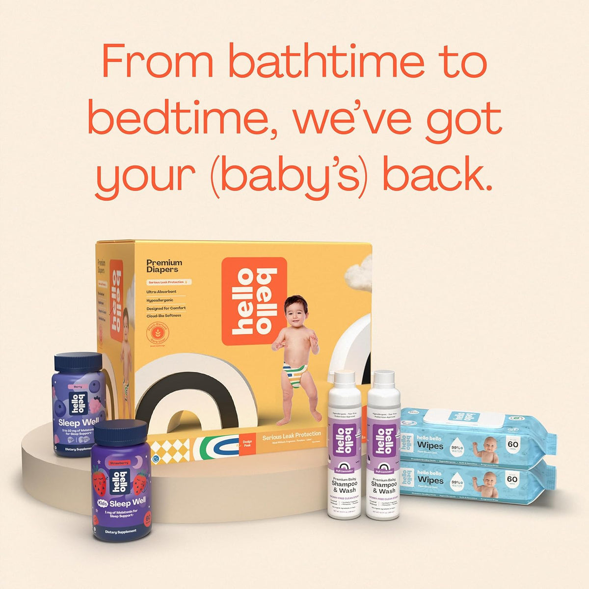 Hello Bello Premium Baby Diapers Size 5, 18 Count of Disposable, Extra-Absorbent, Hypoallergenic