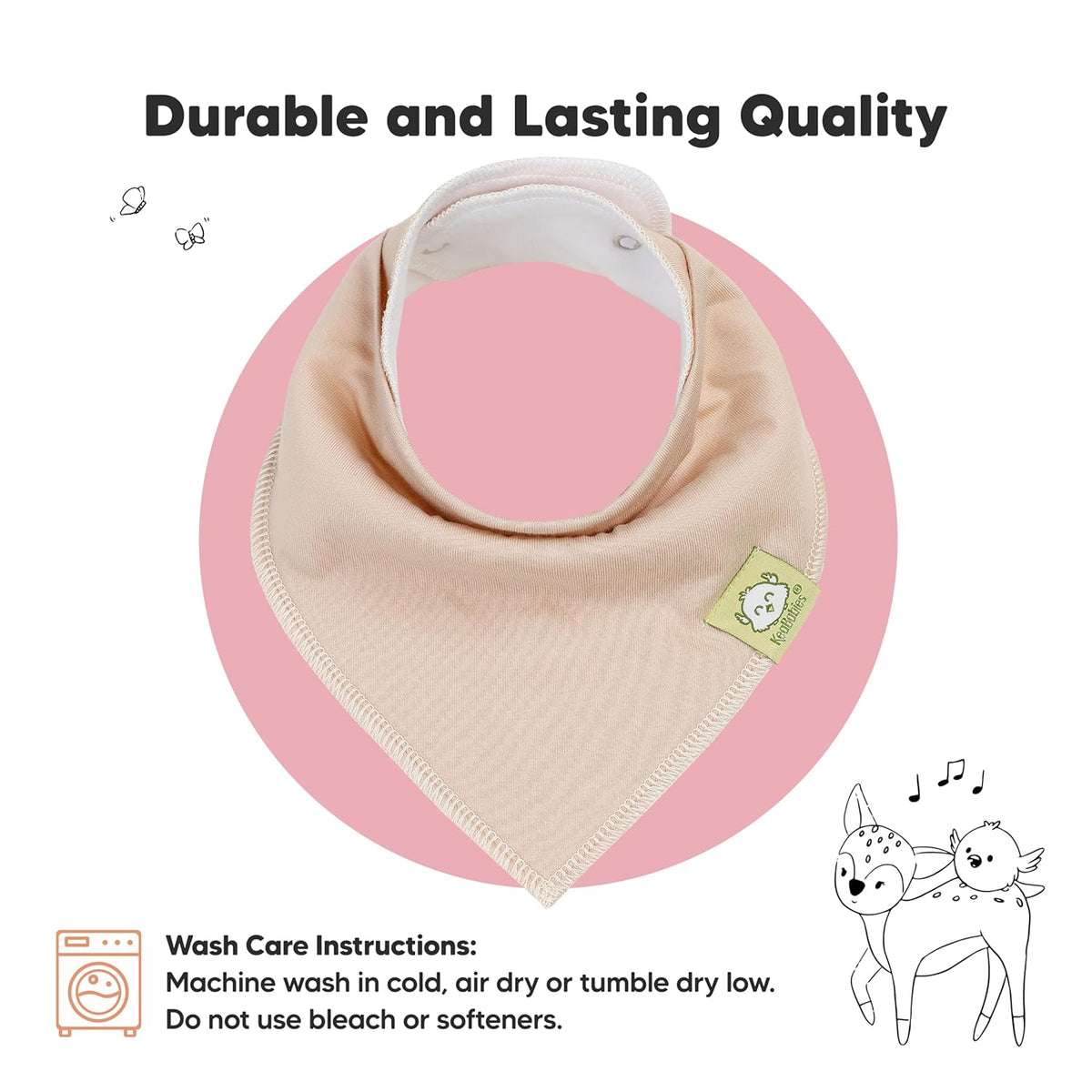 8-Pack Organic Baby Bandana Bibs for Girls - Super Absorbent Triangle Baby Bibs for Drooling and