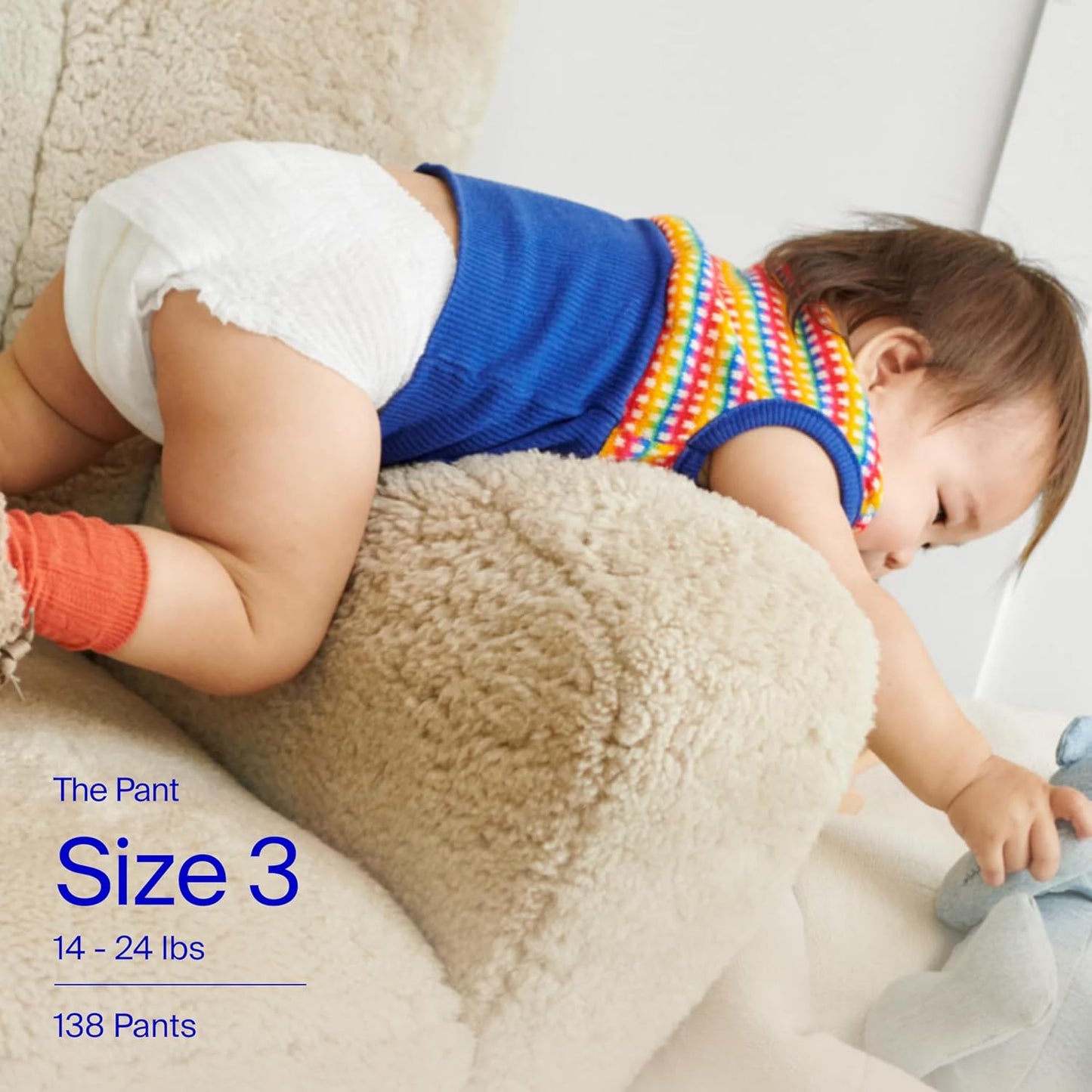 Coterie The Pant, Size 3, Pull Up Style Diapers for Sensitive Skin, Hypoallergenic, Super Absorbent