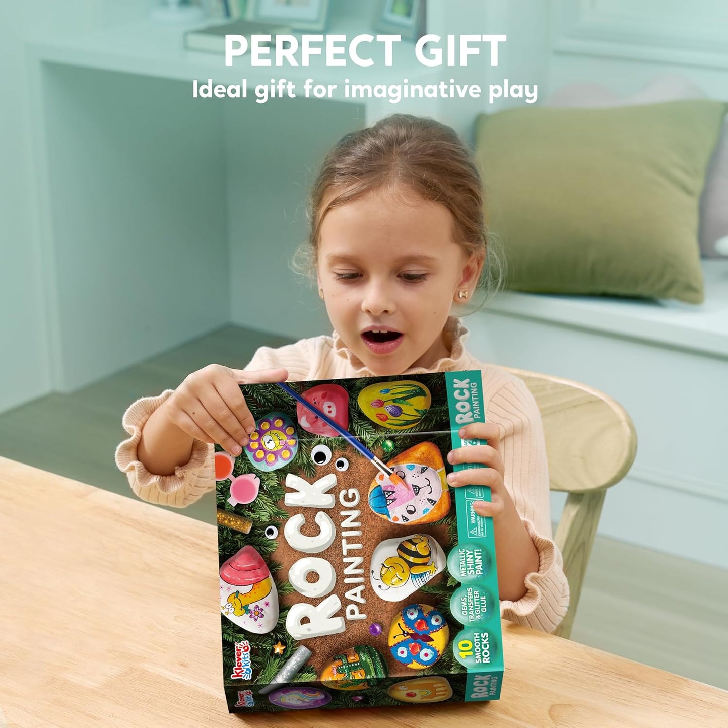 JOYIN Rock Painting Kit for Kids, Arts and Crafts for Girls & Boys Ages 6-12, DIY Supplies for