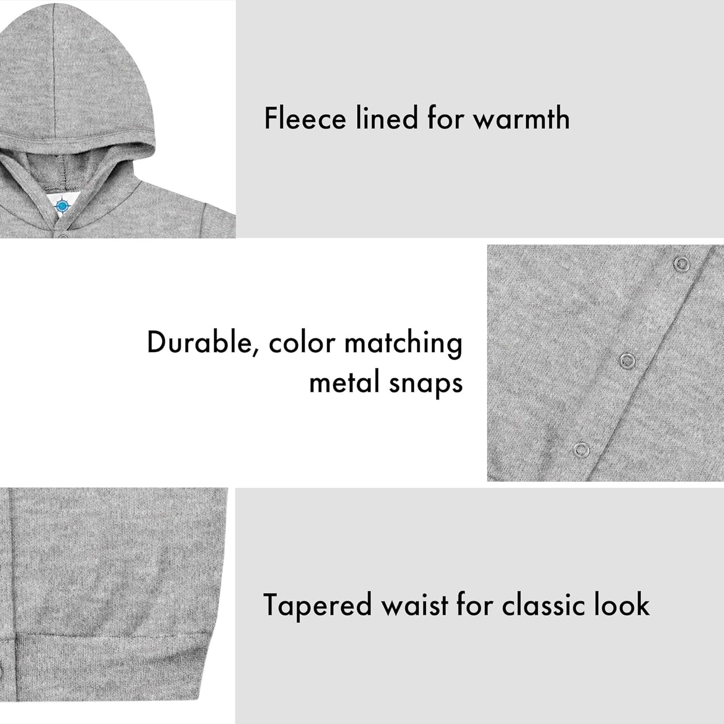 Creative Knitwear College Baby Snap Hooded Jacket - Team Logo, Multiple Colors, for Boys & Girls