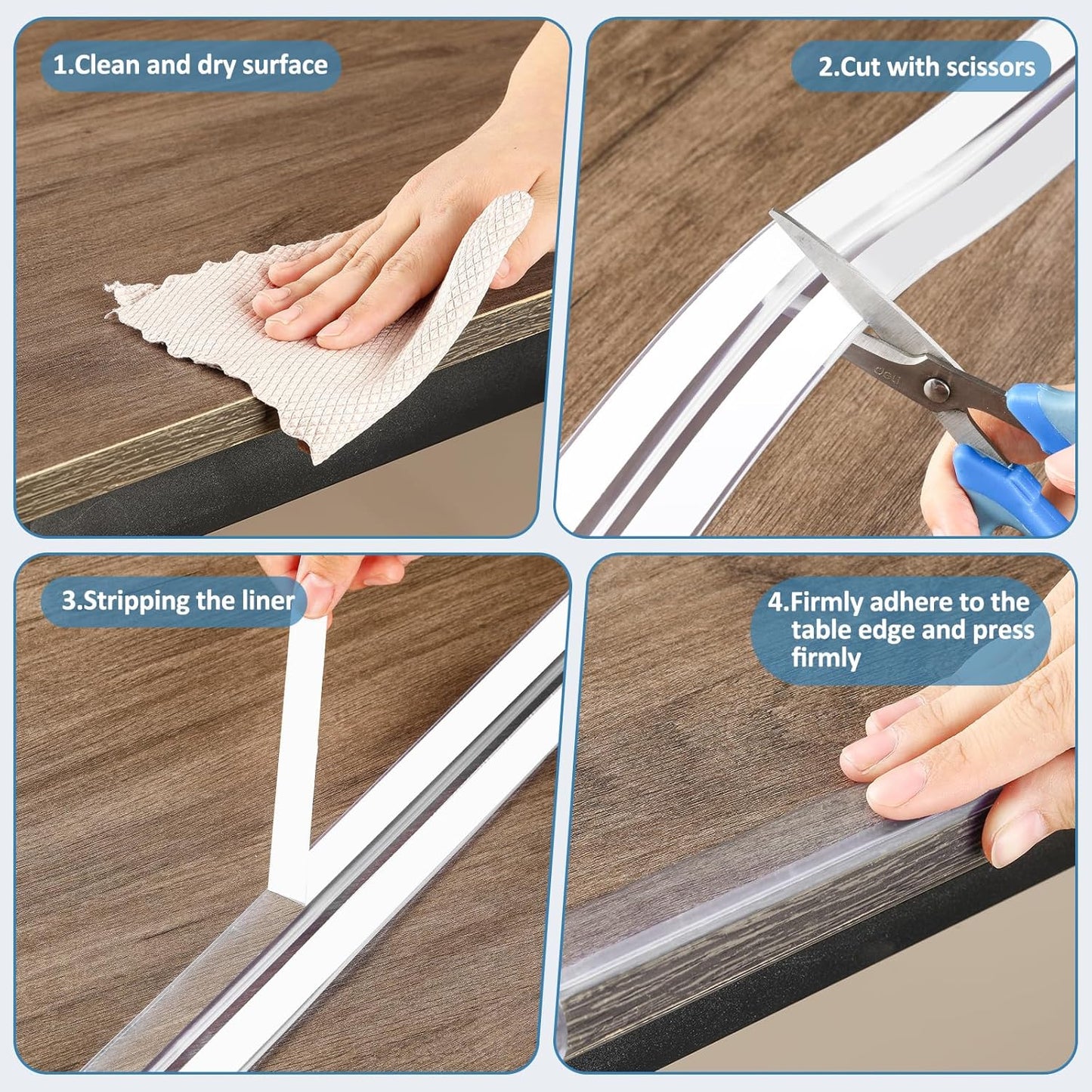 Edge Corner Protector Baby Proofing 18ft (5.5M) with 8 Corners, Clear Soft Corner Protectors Baby