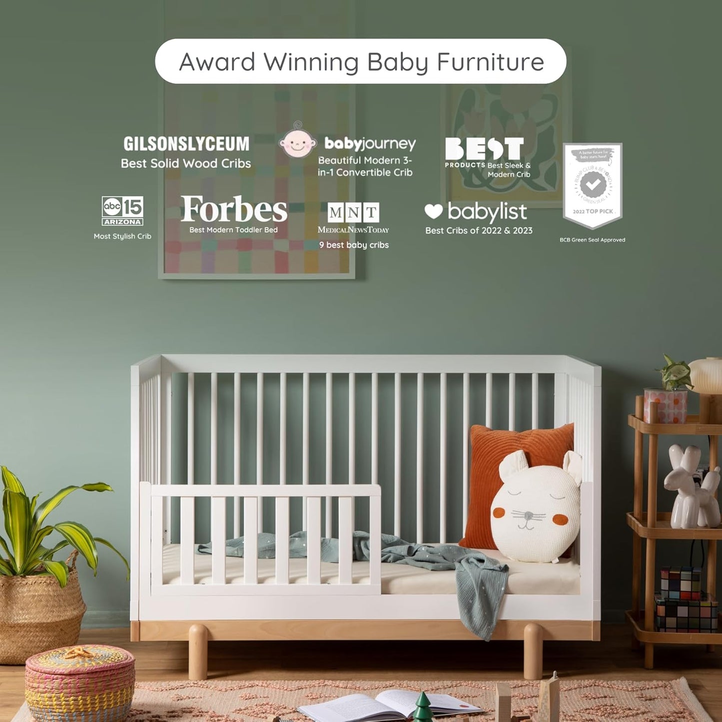 dadada Baby Bliss 4 in 1 Convertible Crib to Toddler Bed & Floor Bed – Made in Italy, GREENGUARD