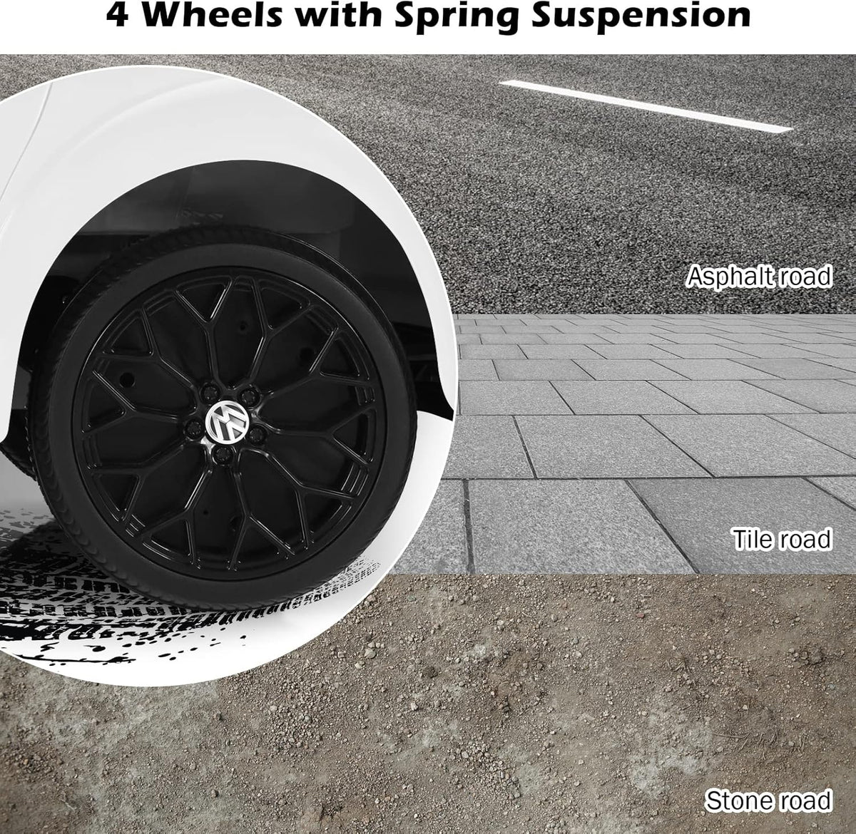 Costzon Ride on Car, 12V Licensed Volkswagen Beetle Battery Powered Vehicle w/Remote Control