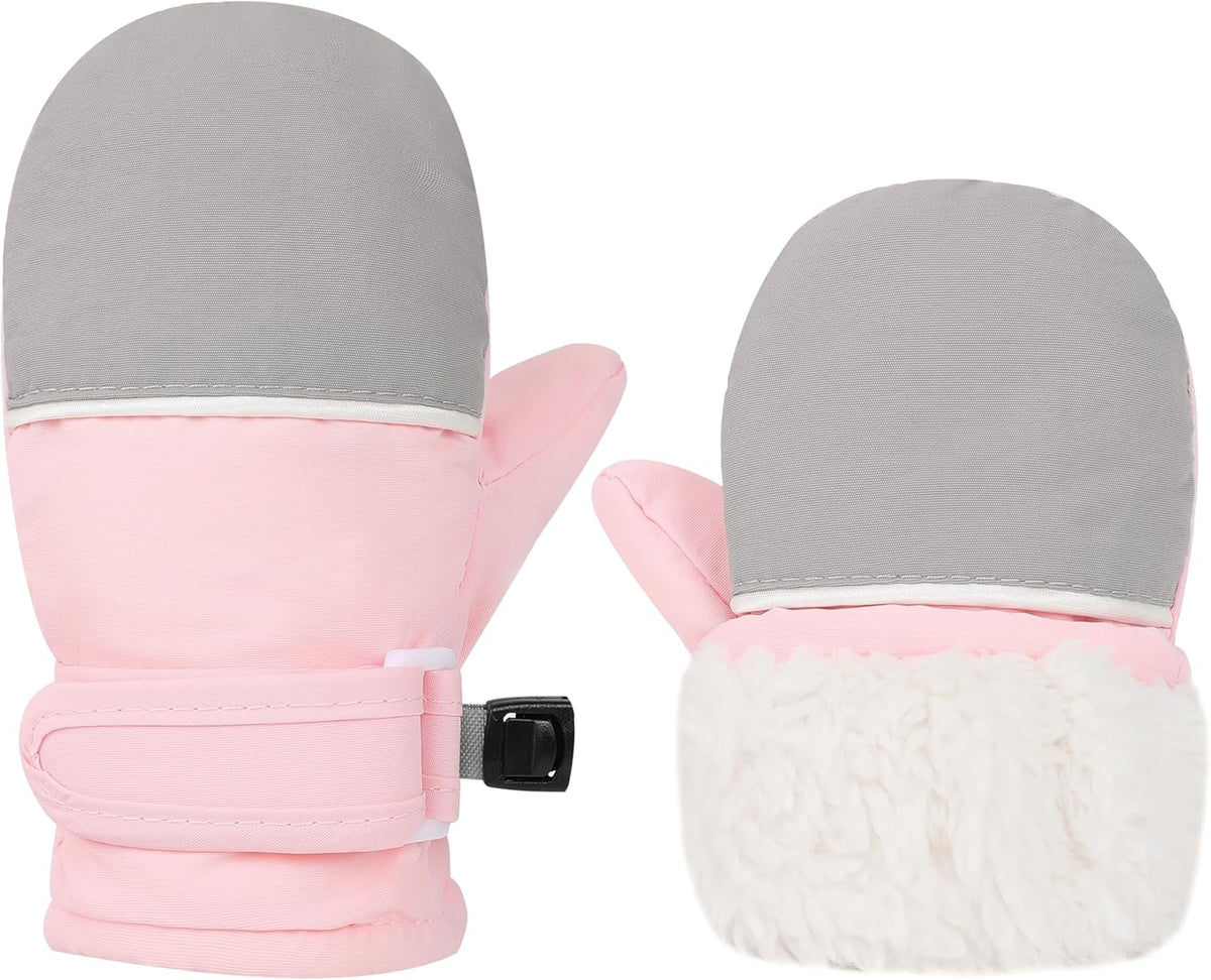 Toddler Gloves Kids Mittens Winter Warm Lined Fleece Gloves Waterproof Snow Baby Mitten for Boys