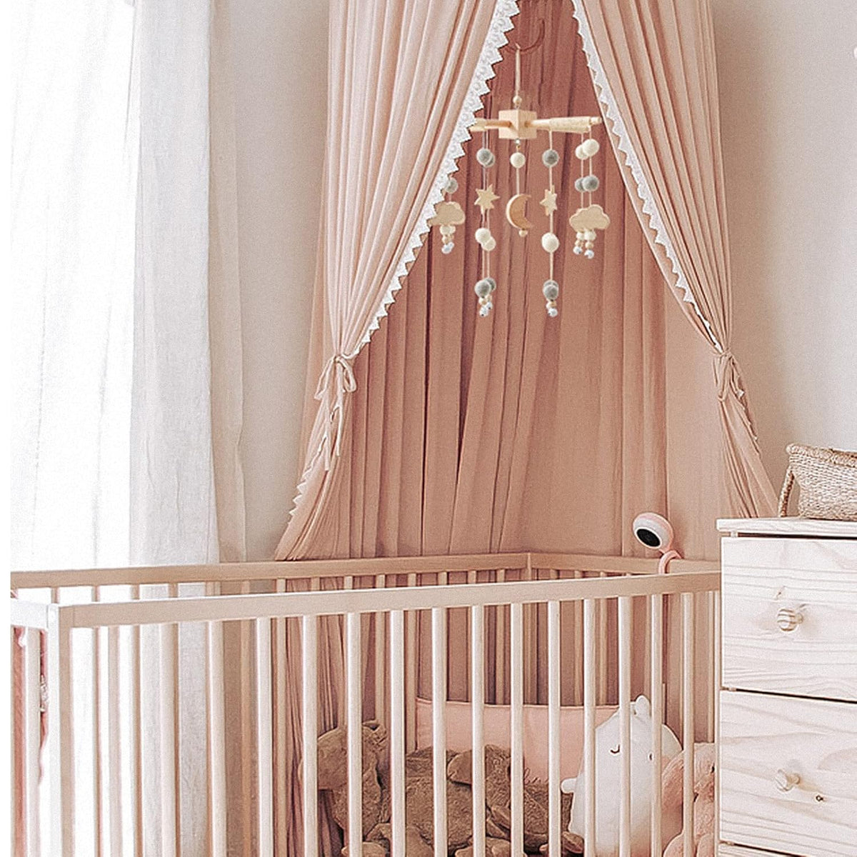 Baby Mobile for Crib | Baby Crib Nursery Mobile Star Moon for Baby Boys and Girls | Boho Nursery