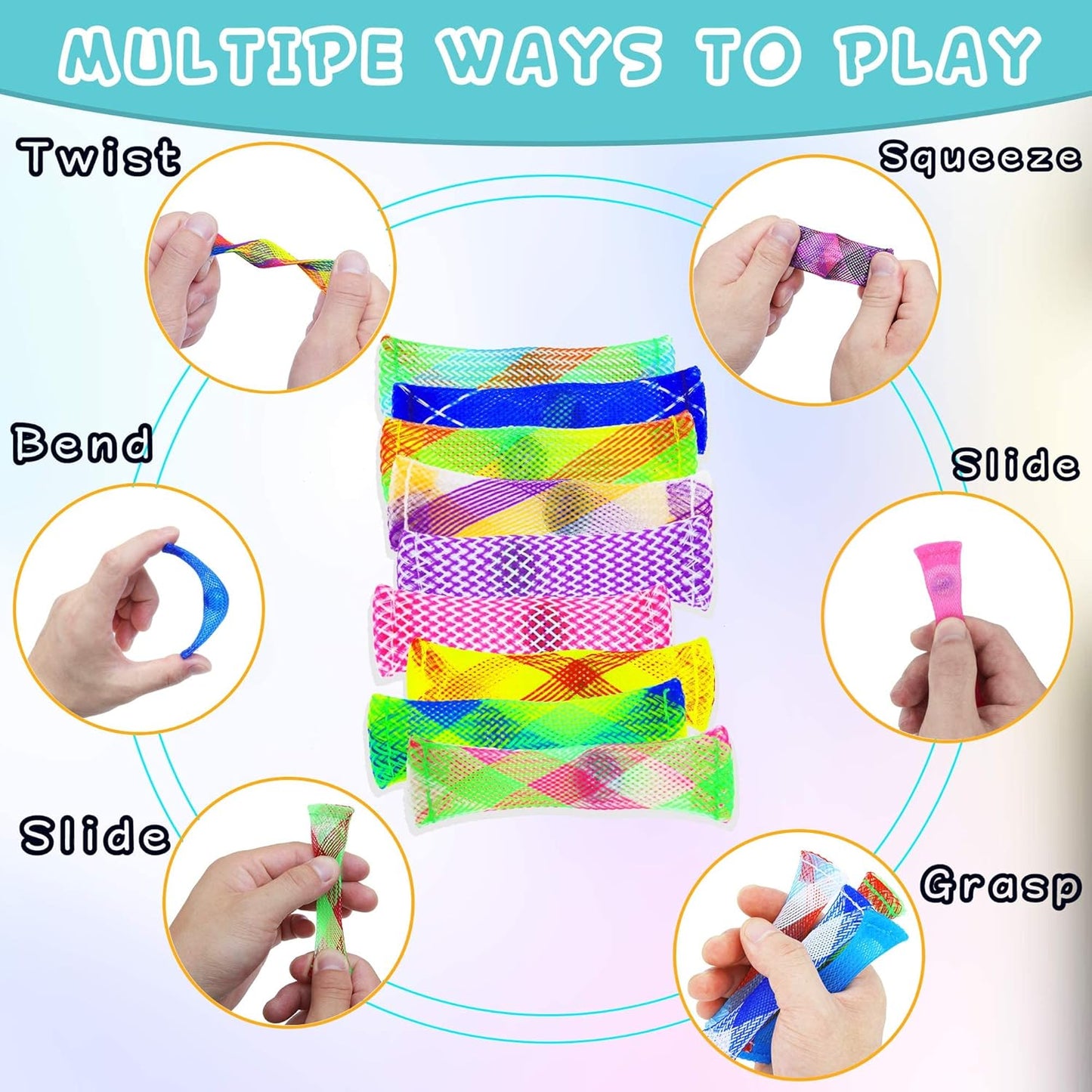 42 Pack Mixed Color Marble Mesh Fidget Toys,FIDGET TOY Stress Relieve toy, Focus Enhance, Marble