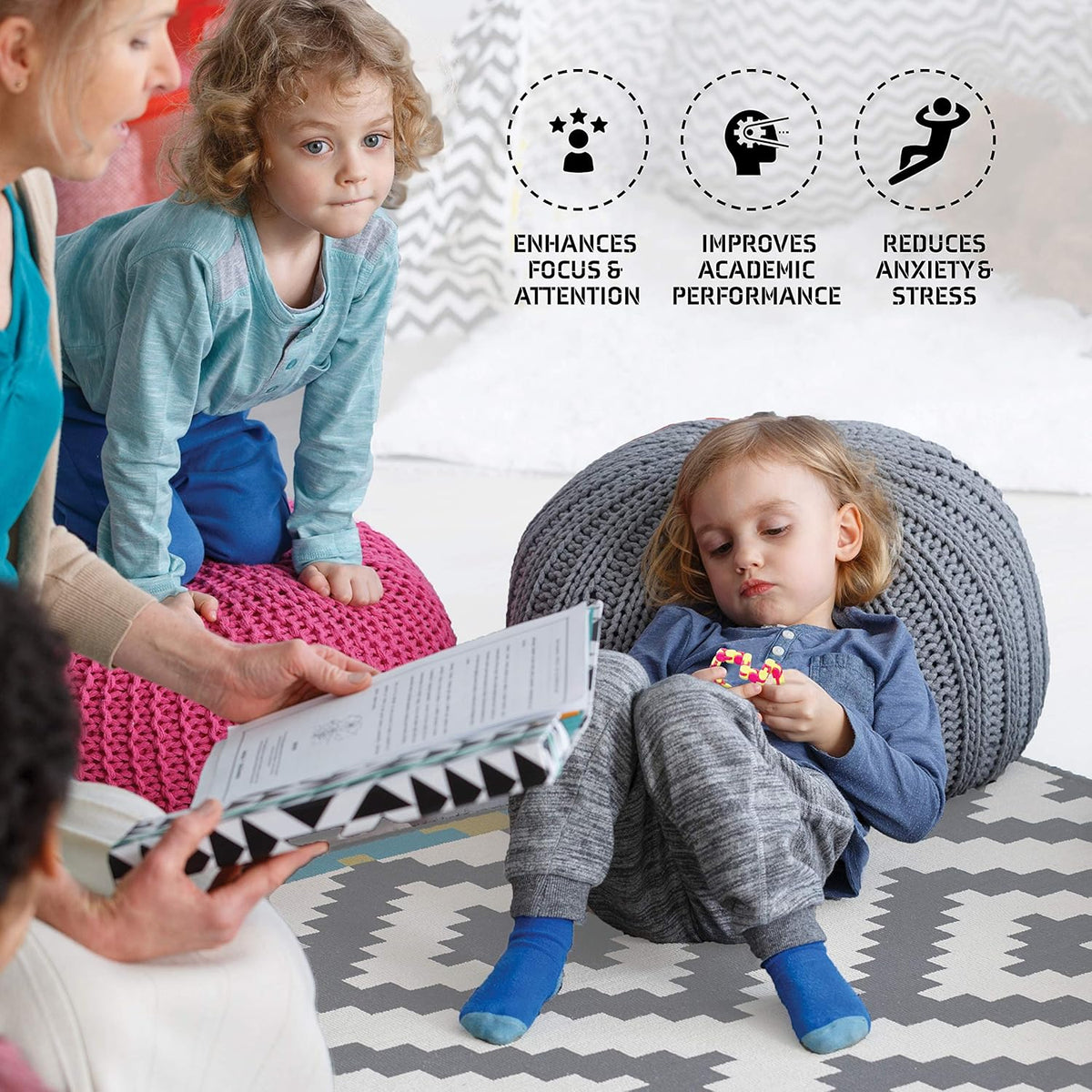 Neliblu Wacky Tracks Snap and Click Fidget Toys for Sensory Kids - ADHD, Autism, Stress Relief