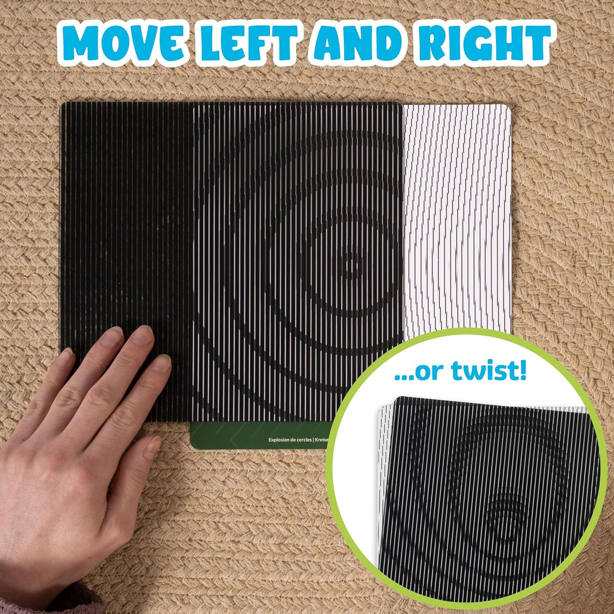 SPARK & WOW Sensory Cards | Discover | 12 Dynamic Patterns | 2 Sliders | Calming Corner Items for