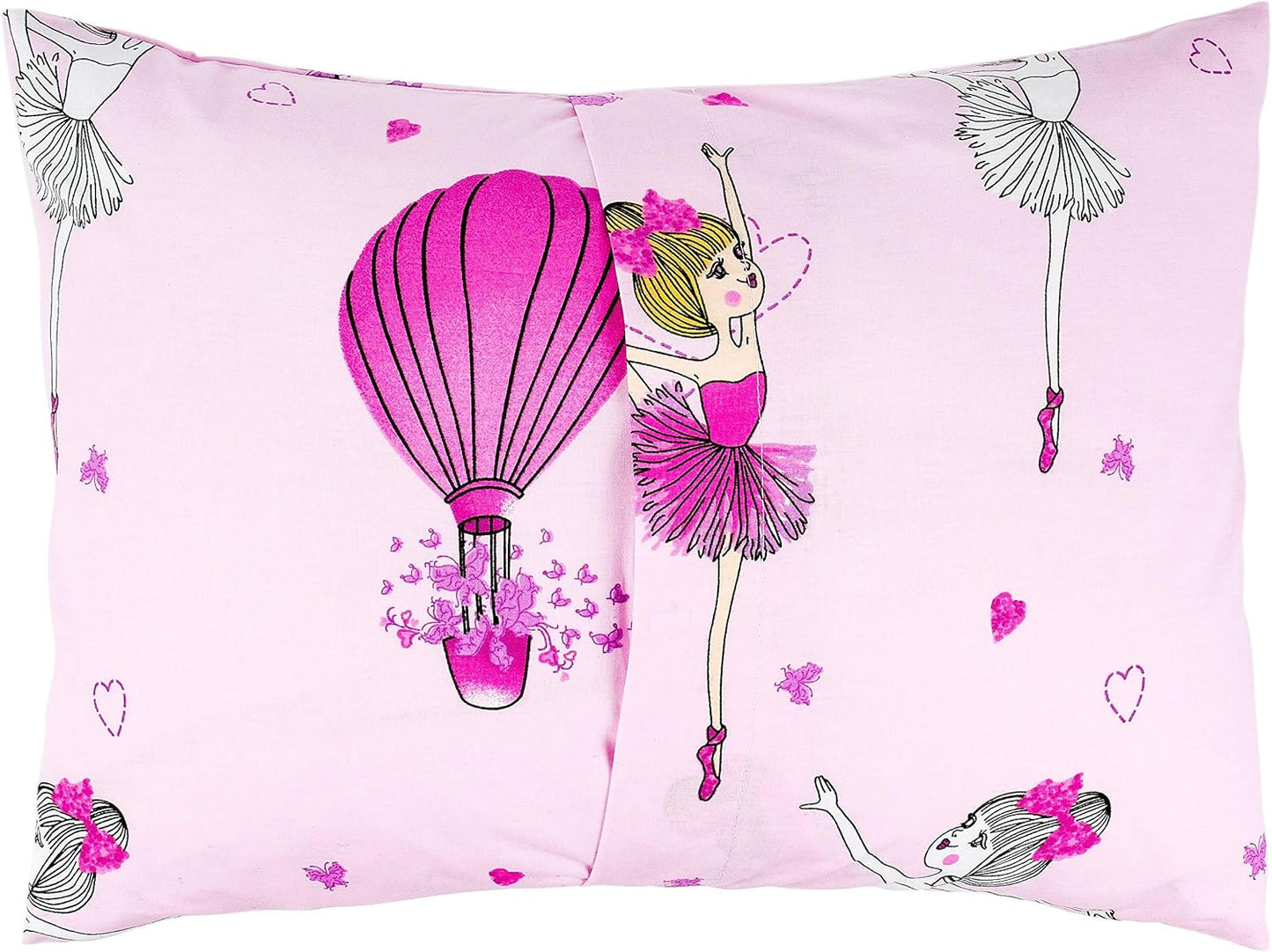 13x18 Toddler Pillowcase - Ballerina Toddler Pillow Case Cotton, Toddler Pillowcase for Girls