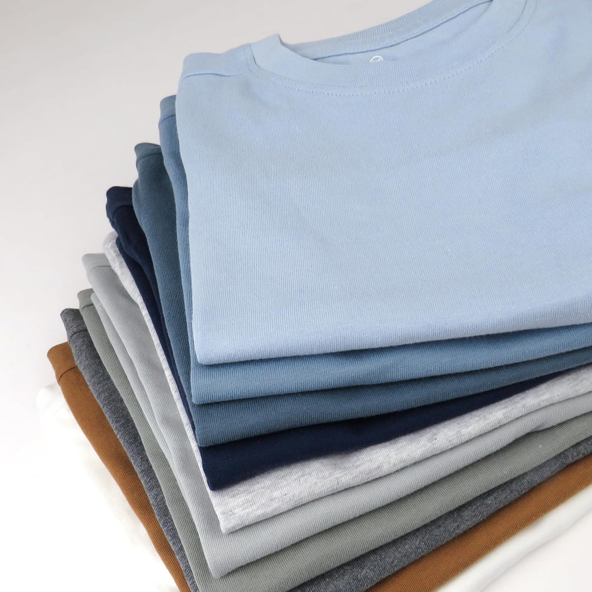 HonestBaby 10-Pack Short Sleeve T-shirts 100% Organic Cotton Baby, Toddler, Little Kids, Boys