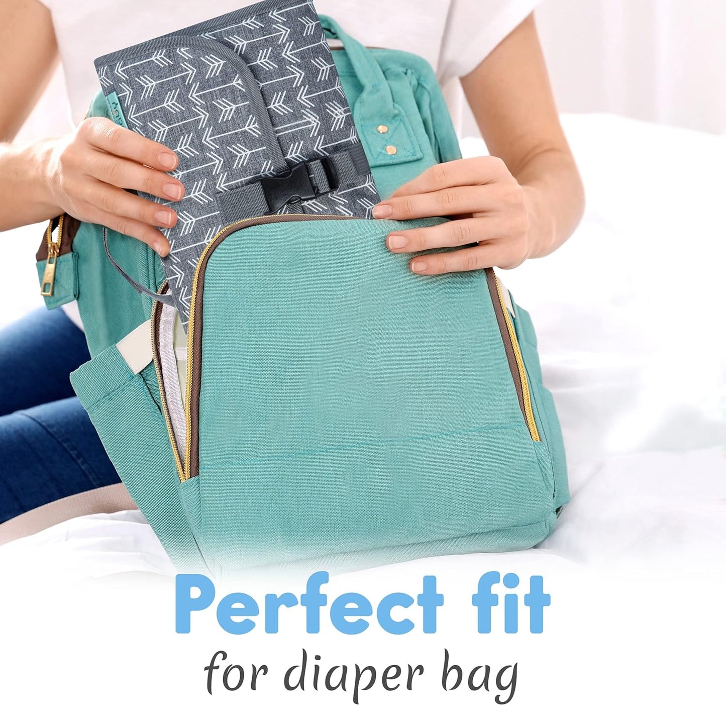 Kopi Baby Portable Diaper Changing Pad - Baby Diaper Changer Travel Bag with Wipes Pocket, Smart