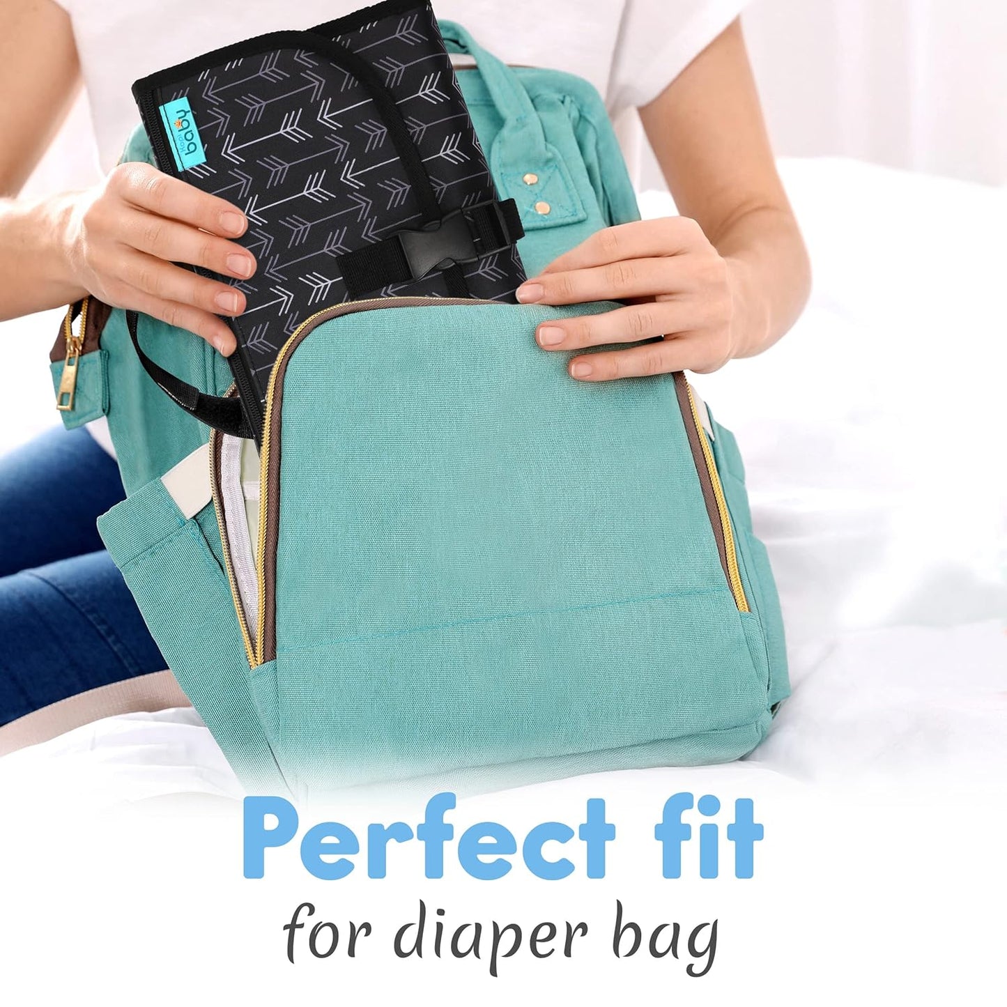 Kopi Baby Portable Diaper Changing Pad - Baby Diaper Changer Travel Bag with Wipes Pocket, Smart