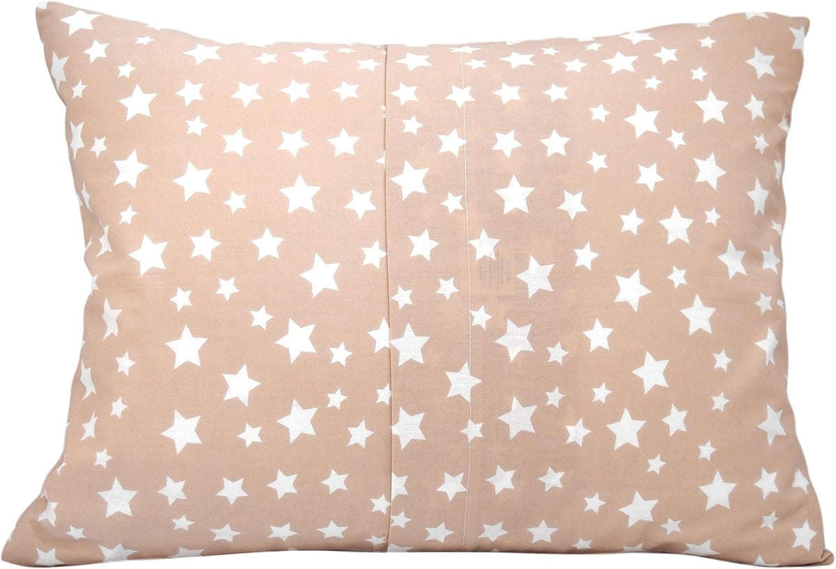 Toddler Pillow Cases 13 x 18 - Star Pillow Case Cover Travel Size, Cotton Toddler Pillowcase Star