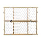 Toddleroo by North States - Diamond Mesh Wooden Baby Gate: Pressure Mounted Baby Gate for Doorways