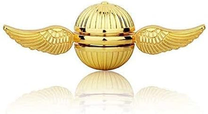 Golden Sphere Fidget Spinner Toy for Kids Adults, Gold Orb Metal Fingertip Hand Finger Spinner