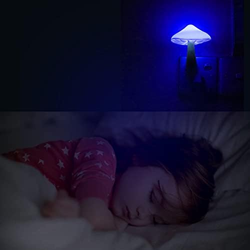 2Pack Sensor LED Night Light Plug in Lamp Mushroom Nightlight Cute Night Lights for Adults Kids