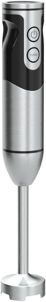 MegaWise Stainless Steel Titanium Reinforced 3-in-1 Immersion Hand Blender, Powerful with 80%
