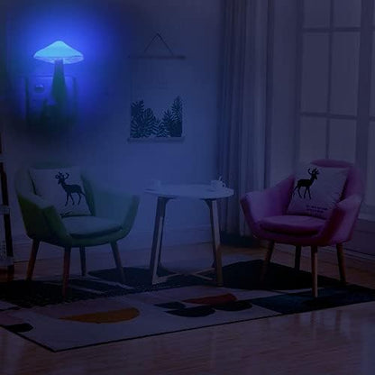 AUSAYE 4 Pack Plug in Night Light Sensor Light, Color Changing Mushroom Light LED Nightlights for