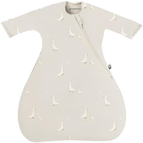 GUNAMUNA Long-Sleeve Transitional Swaddle Sleep Bag 1.0 TOG – Soothes Infants 3-6 Months, Easy