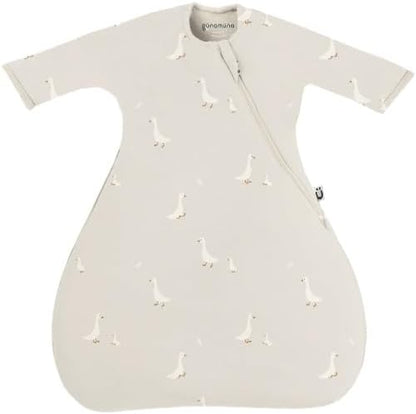 GUNAMUNA Long-Sleeve Transitional Swaddle Sleep Bag 1.0 TOG – Soothes Infants 3-6 Months, Easy
