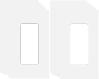 1-Gang Screwless Decora Wall Plate Cover Single Switch Outlet Electrical Faceplate for Light