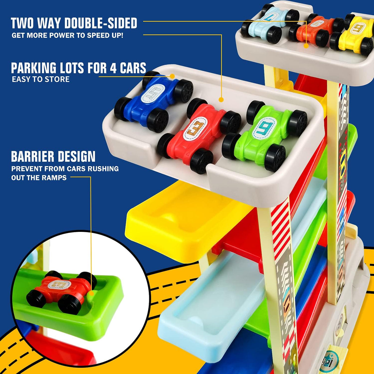 Toddler Car Ramp Toy – Keeps Kids Engaged & Builds Motor Skills (Ages 2–4)