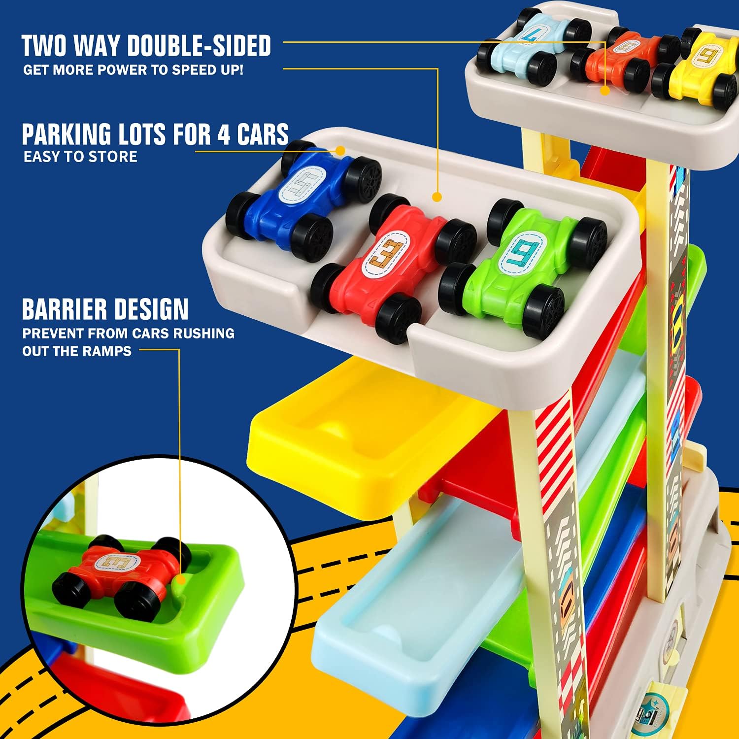 Toddler Car Ramp Toy – Keeps Kids Engaged & Builds Motor Skills (Ages 2–4)