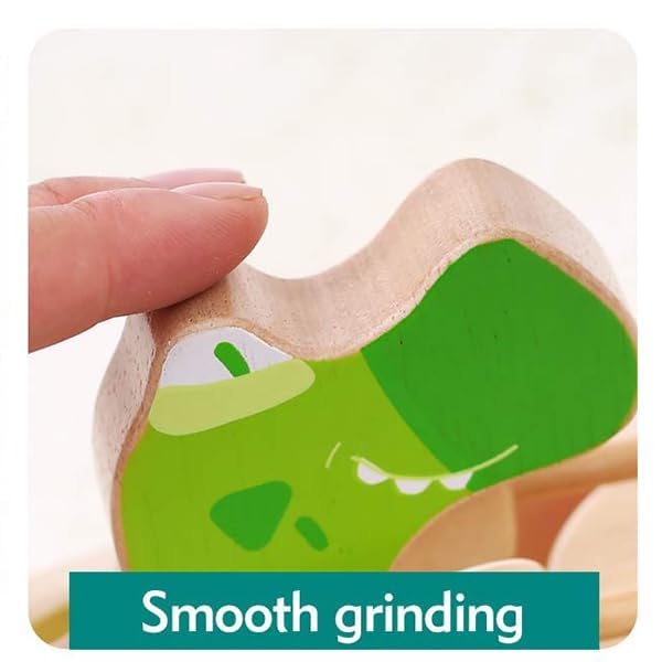 Baby Gift Wooden Toddler Pull Toy, Crocodile Drum Tapping Children's Toy, Baby dragging and