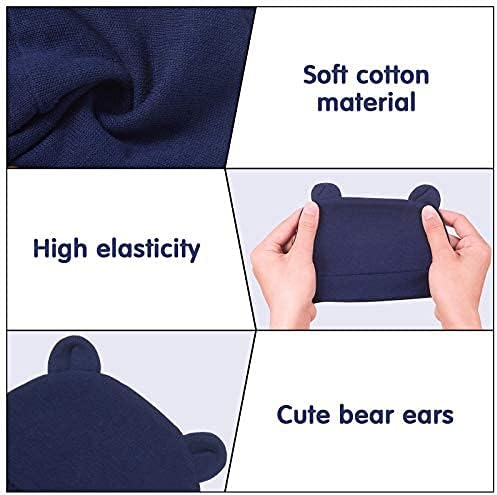 Geyoga 6 Pieces Newborn Baby Hat Bear Ears Infant Caps Baby Boy Girl Toddler Hats Infant Beanie