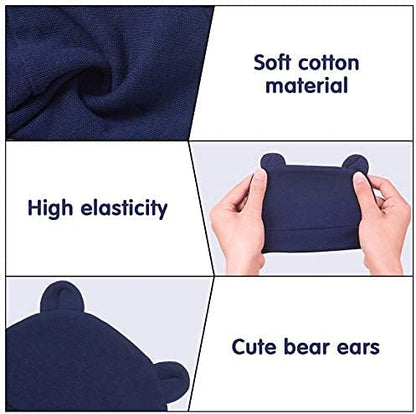 Geyoga 6 Pieces Newborn Baby Hat Bear Ears Infant Caps Baby Boy Girl Toddler Hats Infant Beanie