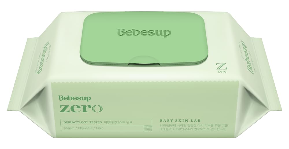 BEBESUP- Korea’s #1 Zero Harsh Chemicals Baby Wipes- Water Based Hypoallergenic Unscented