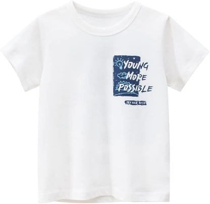 Boys' 4-Pack Excavator Short Sleeve Crewneck T-Shirts Top Tee Size 2-7 Years Toddler Boys' Value