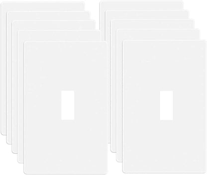 1-Gang Screwless Toggle Switch Wall Plate Cover Toggle Switch Outlet Electrical Faceplate for Light