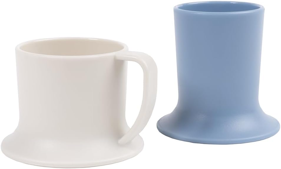 Kids Tumbler and Teacup | 2 Cup Set (6 & 7 Oz) Sippy Cups Dishwasher/Microwave Safe 3.5" x 4" | 2