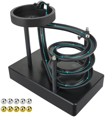 Kinetic Art Perpetual Motion Marble Machine for Home Office, Non-Stop Rolling Ball Toys Science