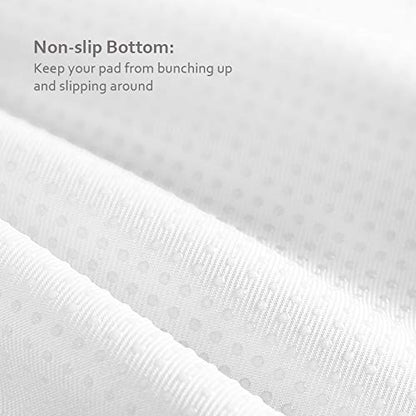 Waterproof Crib Mattress Protector 18" x 36", Non-Slip & Sturdy Mattress Pad Mat, 4 Layers