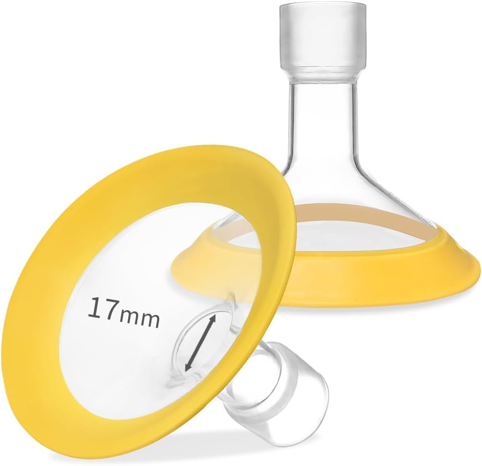 17mm Oval Flanges Shields Compatible with Medela Pumps, Replacement Parts for Pump in Style