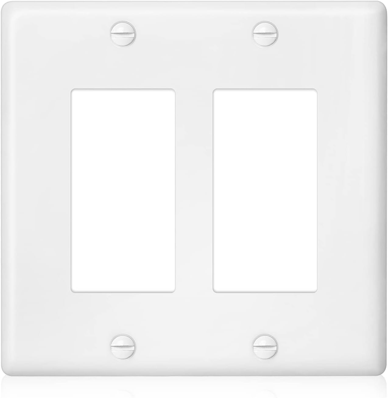 Decorator Wall Plate Double Gang Light Switch Plate Outlet Cover,Unbreakable Polycarbonate