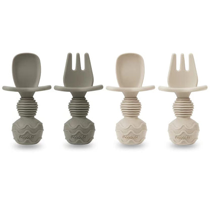 PandaEar Silicone Baby Feeding Set with Divided Suction Plate