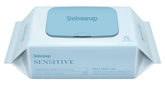 BEBESUP-Korea’s #1 Sensitive Baby Wipes -Hypoallergenic Water-based Unscented Alcohol-Free
