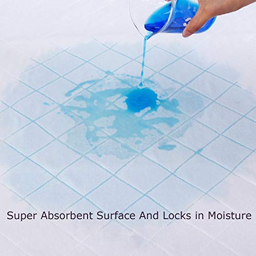 Waterproof Crib Mattress Protector 18" x 36", Non-Slip & Sturdy Mattress Pad Mat, 4 Layers