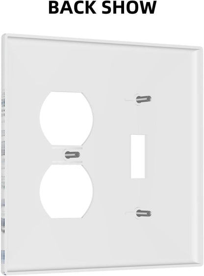 Wallplates Light Blue Watercolor Leaves Plant With Floral 1 Toggle 1 Duplex Switch Plate Electrical