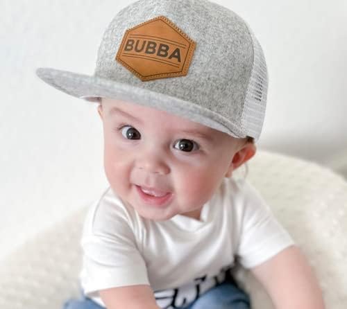 Baby Hats - Baseball Hat, Newborn Youth Flat Brim Mesh Trucker Surf Skate Bubba Bro Fitted Beach