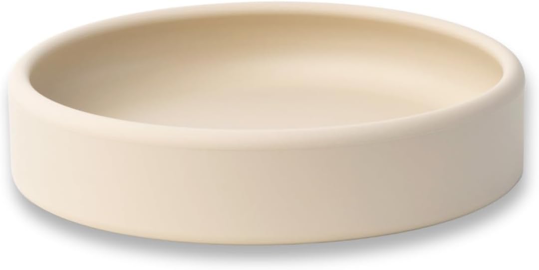 Solid Plate, Weighted Baby Toddler Plate, Silicone Plates for Baby, No-Division Kid Plates