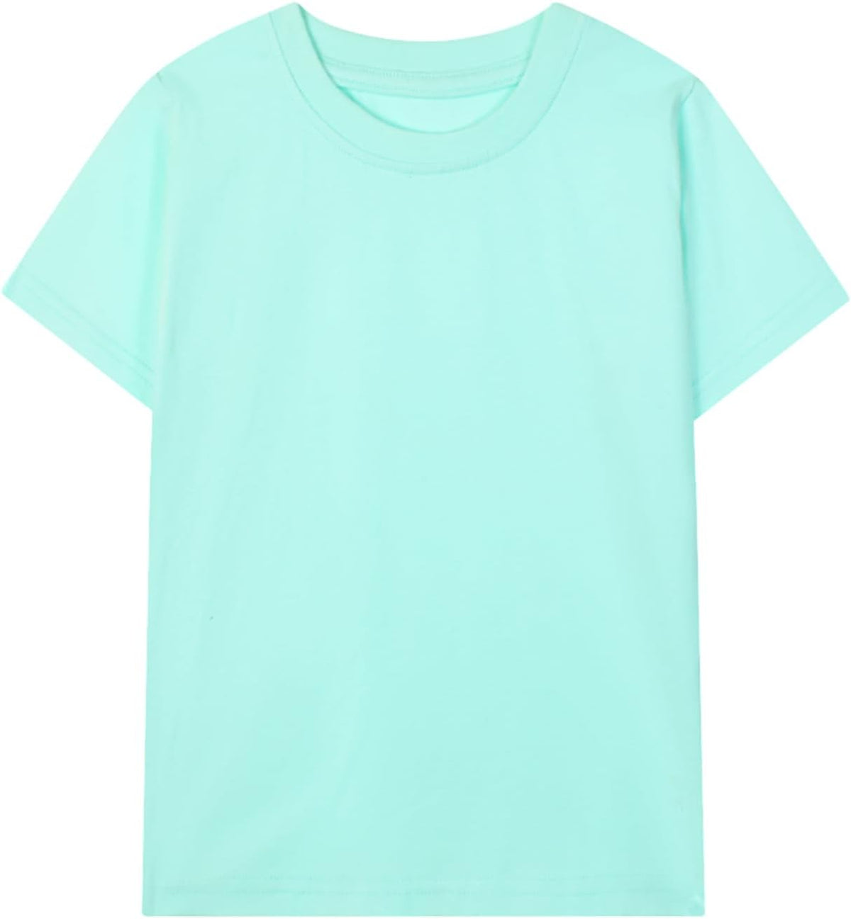 HILEELANG Kids Boy Basic Plain Cotton T-Shirts Short Sleeve Crew Neck Summer Tees 4packs 6-12 Years