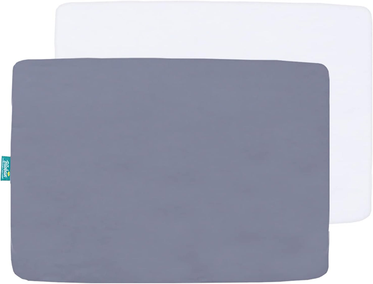 Pack and Play Sheets and Waterproof Pack n Play Mattress Protector Pad Cover 4 Pack Set, Ultra Soft